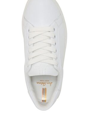 Sam Edelman Women’s White Leather Lace-Up Sneaker